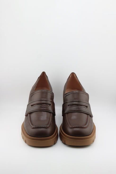 Hispanitas Chunky Heel Leather Loafers